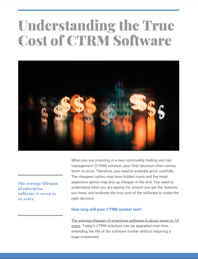 Ctrm Software Cost of CTRM Software